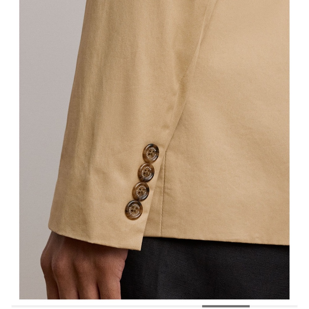 Lauren Ralph Lauren double breasted cotton twill blazer - Picture 5 of 6